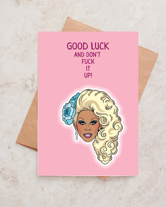GOOD LUCK RU PAUL GREETING CARD