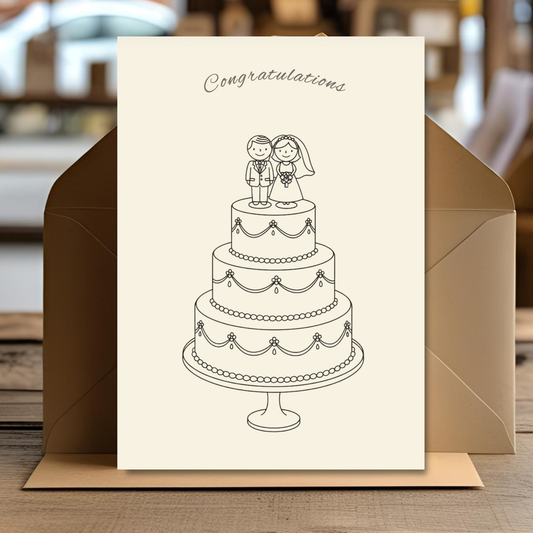 CONGRATULATIONS WEDDING CAKE - BT011